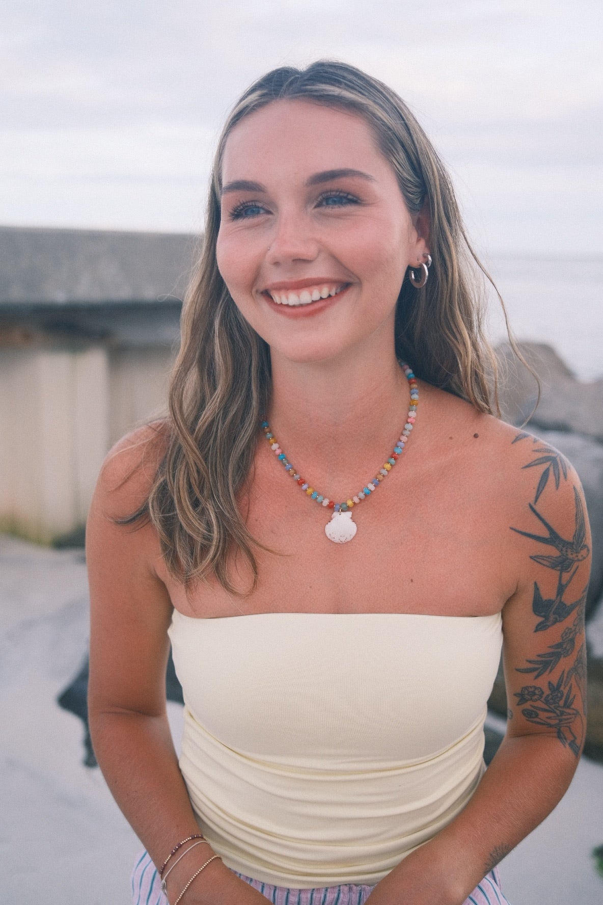 Poppy Seashell Necklace