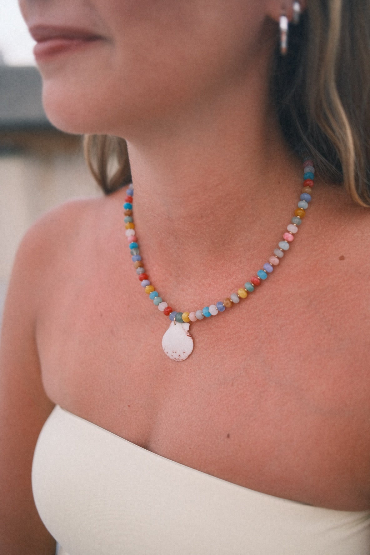 Poppy Seashell Necklace
