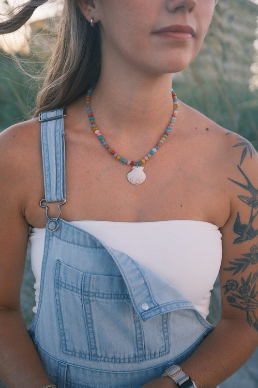 Poppy Seashell Necklace
